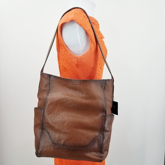 Frye Leather Side Pocket Hobo Bag - Picture 2 of 9
